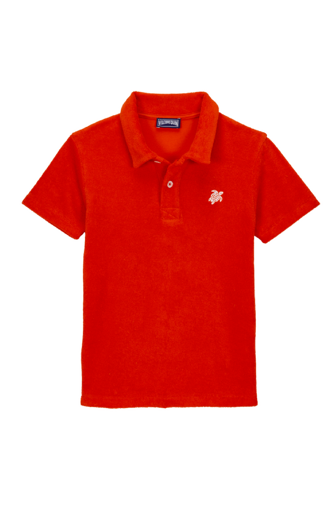 VILEBREQUIN Boys Terry Polo Shirt Solid