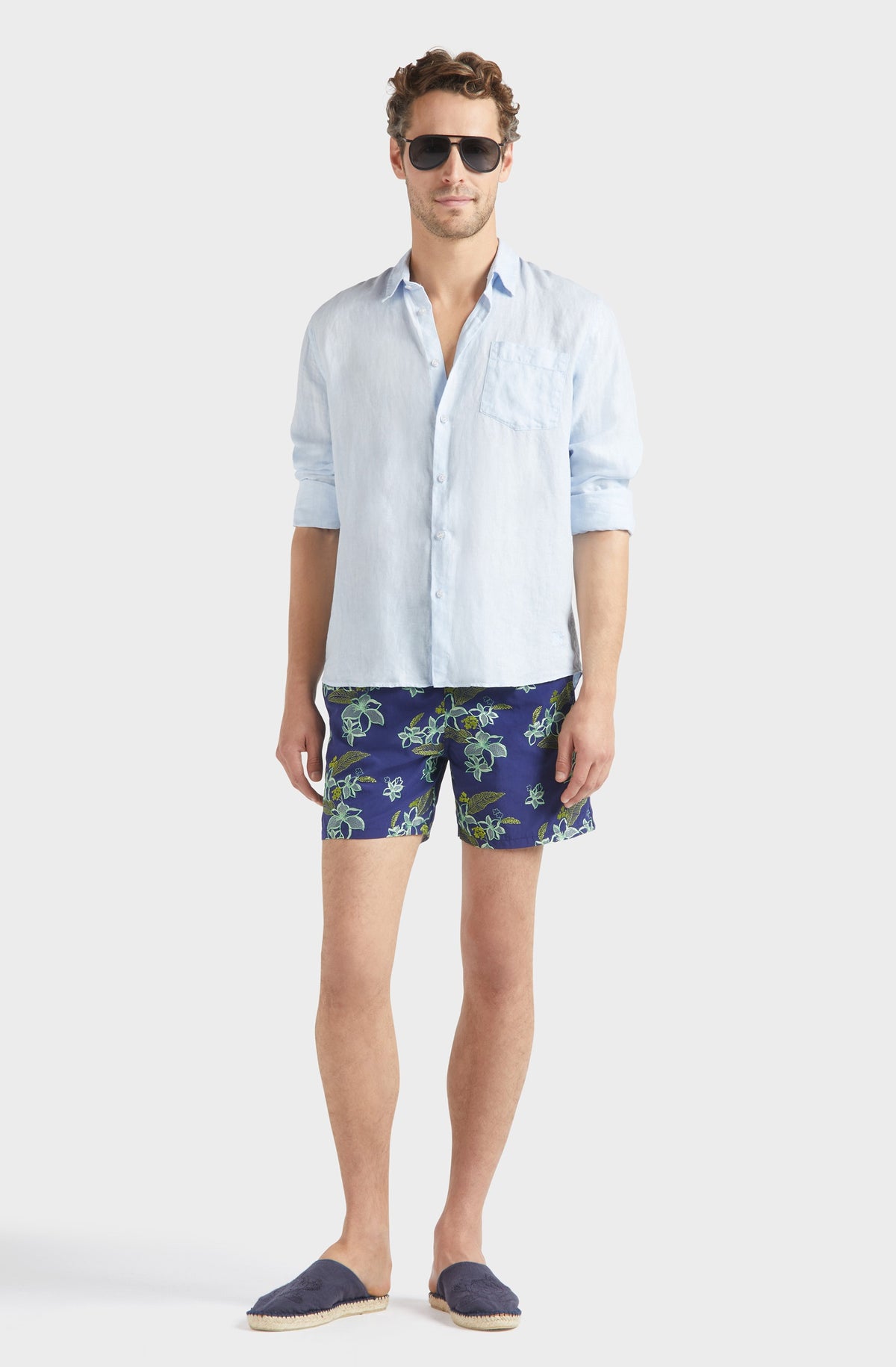 VILEBREQUIN Men Long Swim Shorts Glowed Stars