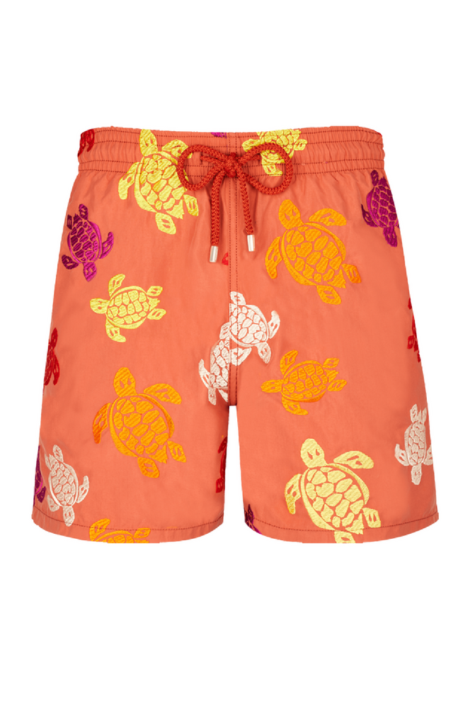 VILEBREQUIN Men Swim Trunks Embroidered Ronde Tortues Multicolores - Limited Edition