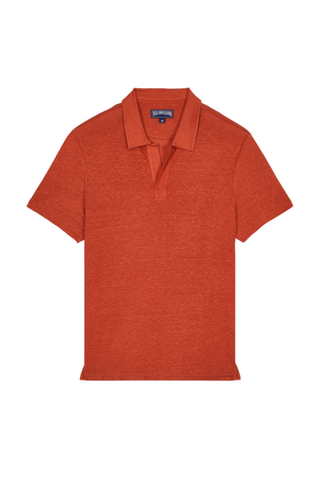 VILEBREQUIN Men Linen Jersey Polo Shirt Solid