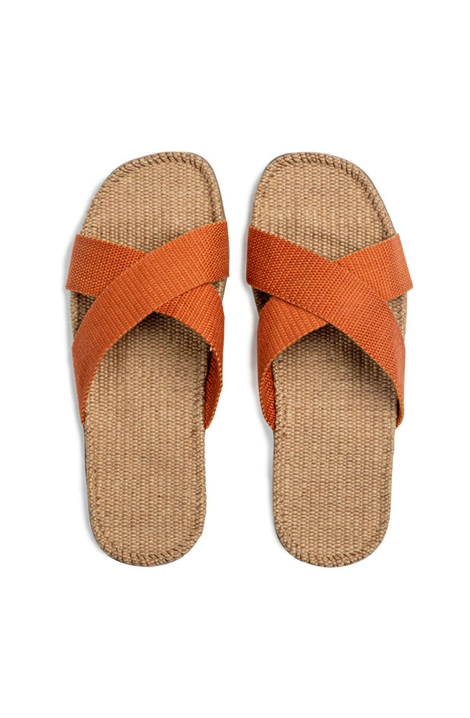 SHANGIES by Stilov Unisex Jute Sandals in Spicy Pumpkin