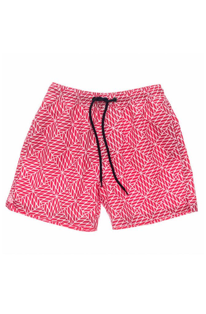 SNAPPERROCK Boys Nautical Knots Red Volley Boardshorts