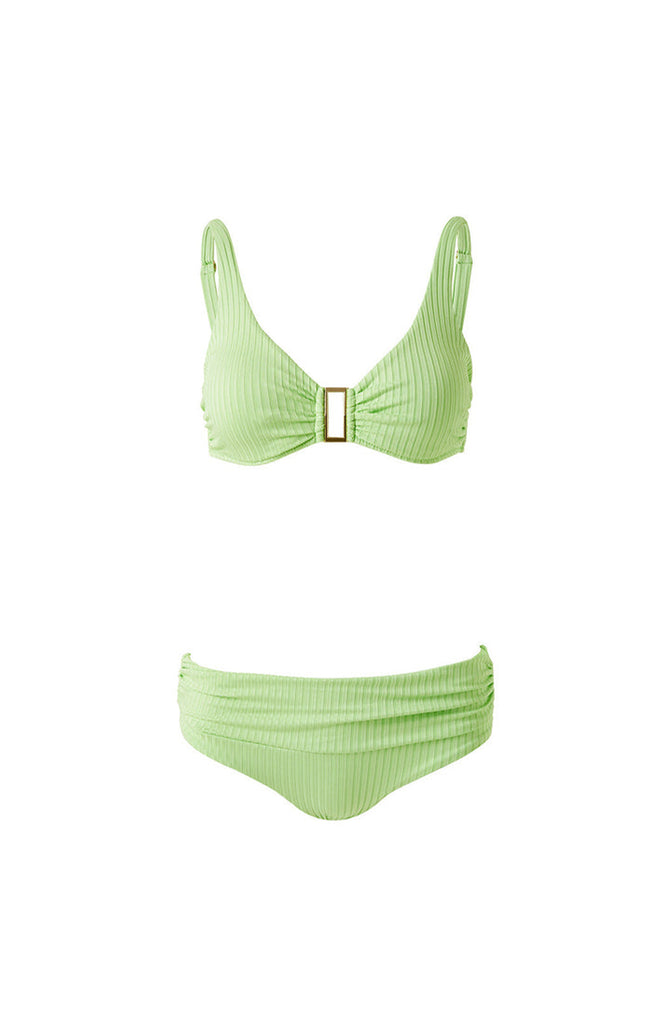 MELISSA ODABASH Bel Air Lime Ribbed Bikini