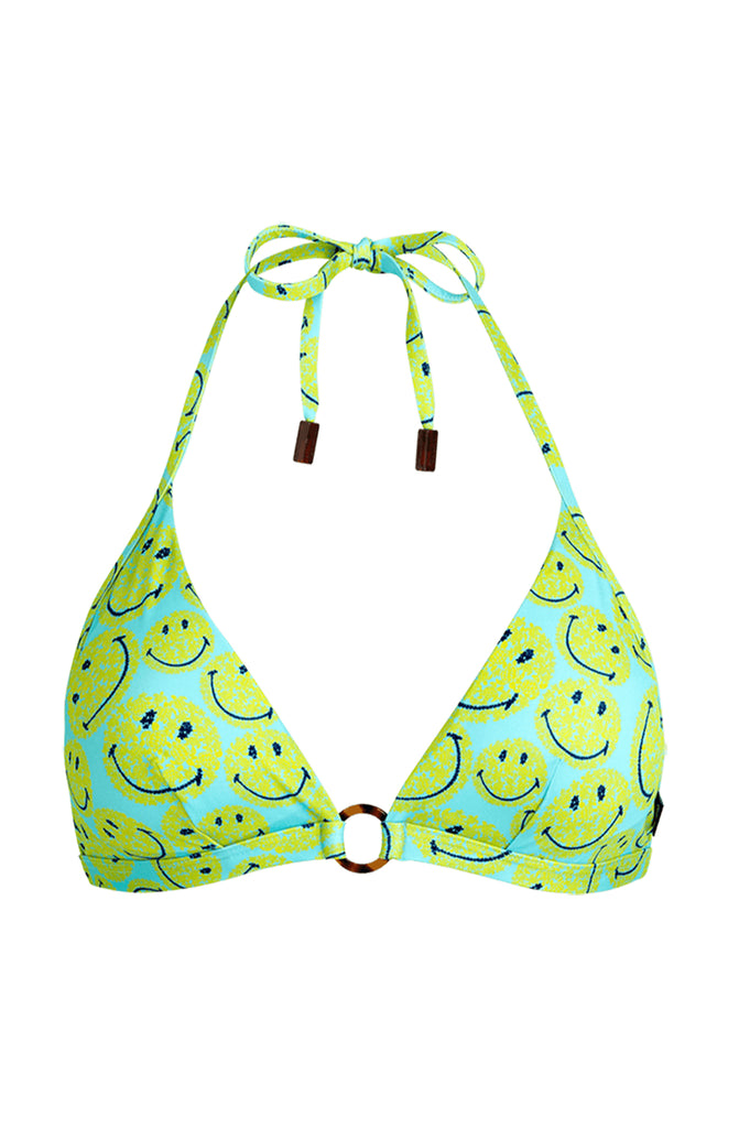 VILEBREQUIN Women Halter Bikini Top Turtles Smiley - Vilebrequin x Smiley