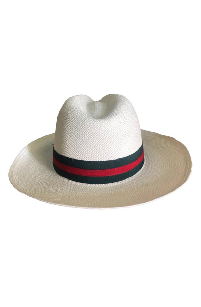 RONNEL Fedora Hat with Green and Red Band