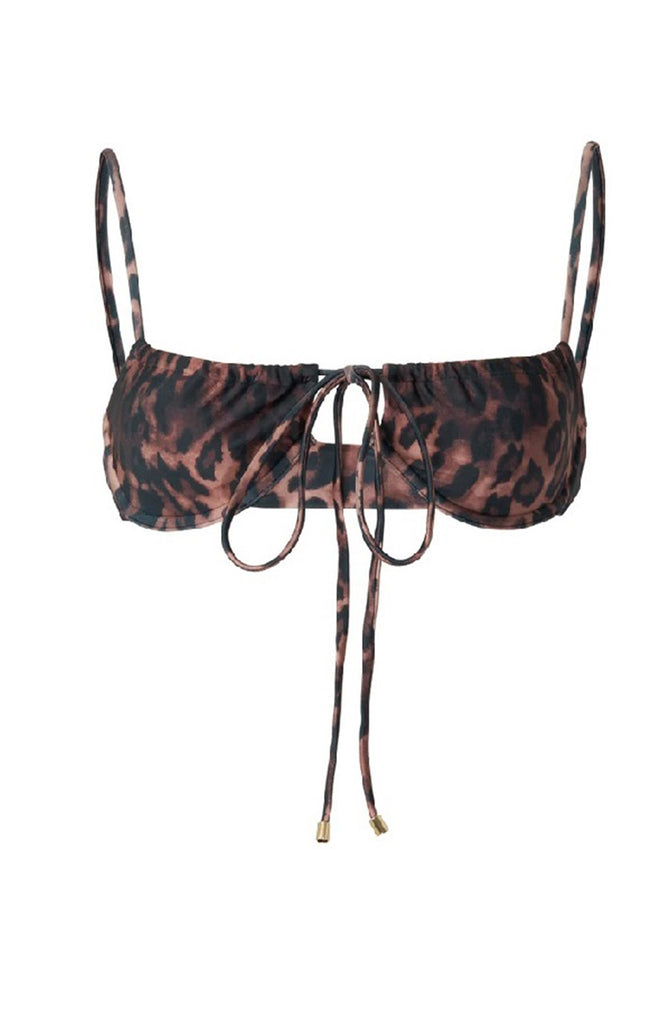 JANTHEE BERLIN Lizza Bikini Top - Leopard