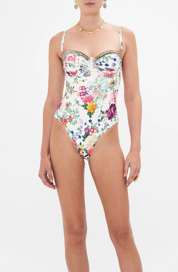 CAMILLA Women Ruched Cup Underwire One Piece - Plumes And Parterres