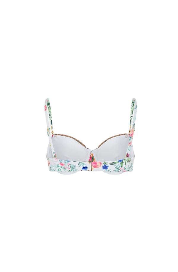 CAMILLA Women Ruched Underwire Bra With Removable Straps - Plumes And Parterres