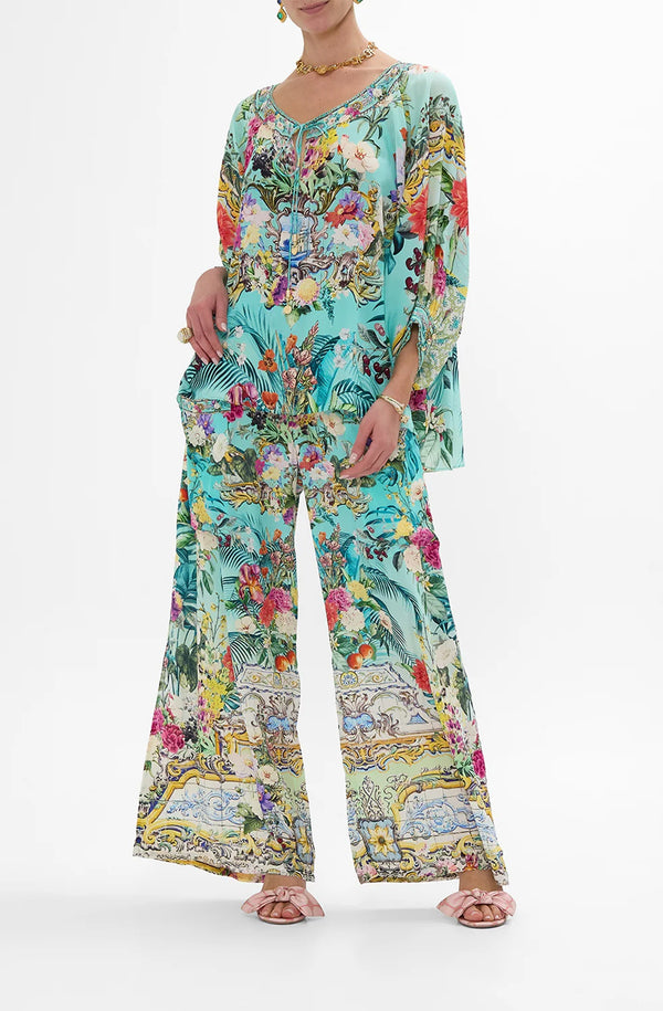 CAMILLA Women Wide Leg Trouser With Front Pockets - Gardens Of Queluz