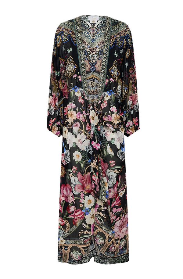 CAMILLA Women Tie Front Blouson Sleeve Layer - Midnight in Monserrate