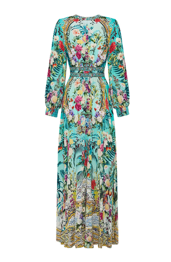 CAMILLA Women Button Dress With Shaped Waistband - Gardens Of Queluz