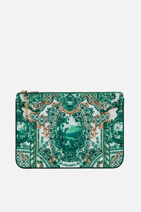 CAMILLA Women Small Canvas Clutch - Corridor Of Calm