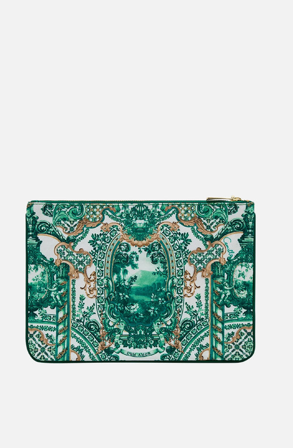 CAMILLA Women Small Canvas Clutch - Corridor Of Calm