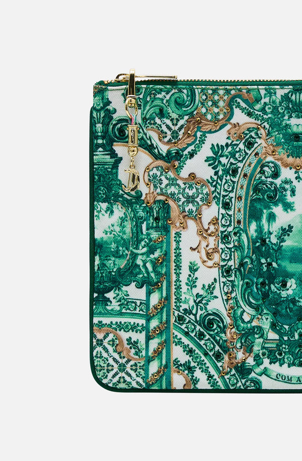 CAMILLA Women Small Canvas Clutch - Corridor Of Calm