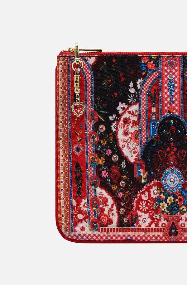 CAMILLA Women Small Canvas Clutch - Folk Fabulous