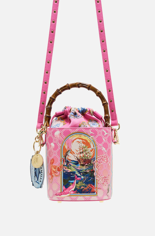 CAMILLA Women Drawstring Bucket Bag - Salty Splendour
