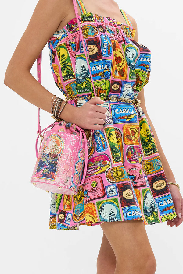 CAMILLA Women Drawstring Bucket Bag - Salty Splendour