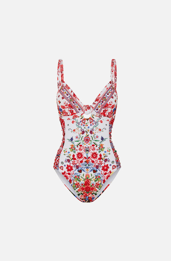 CAMILLA Women Knot Front Panelled One Piece - Faith, Luck & Justice