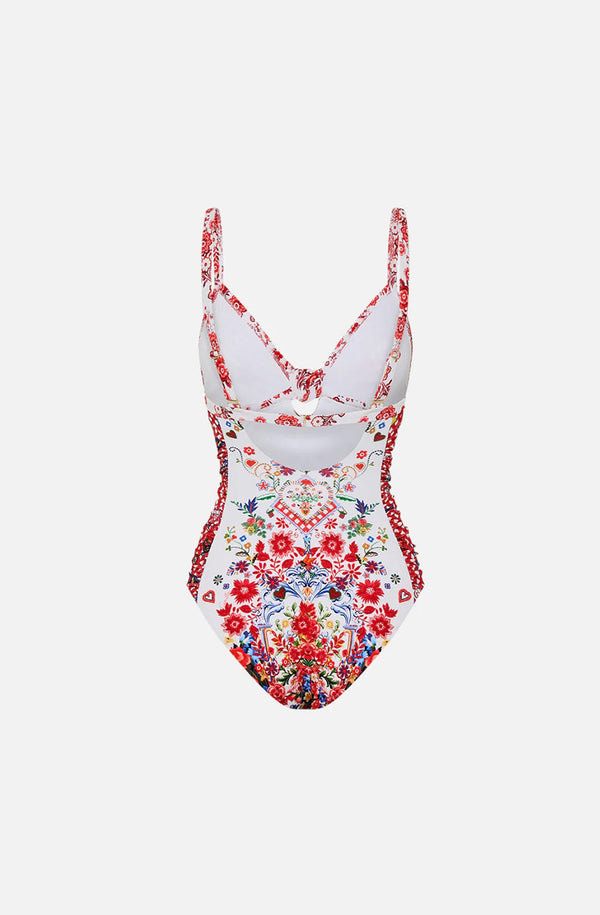 CAMILLA Women Knot Front Panelled One Piece - Faith, Luck & Justice