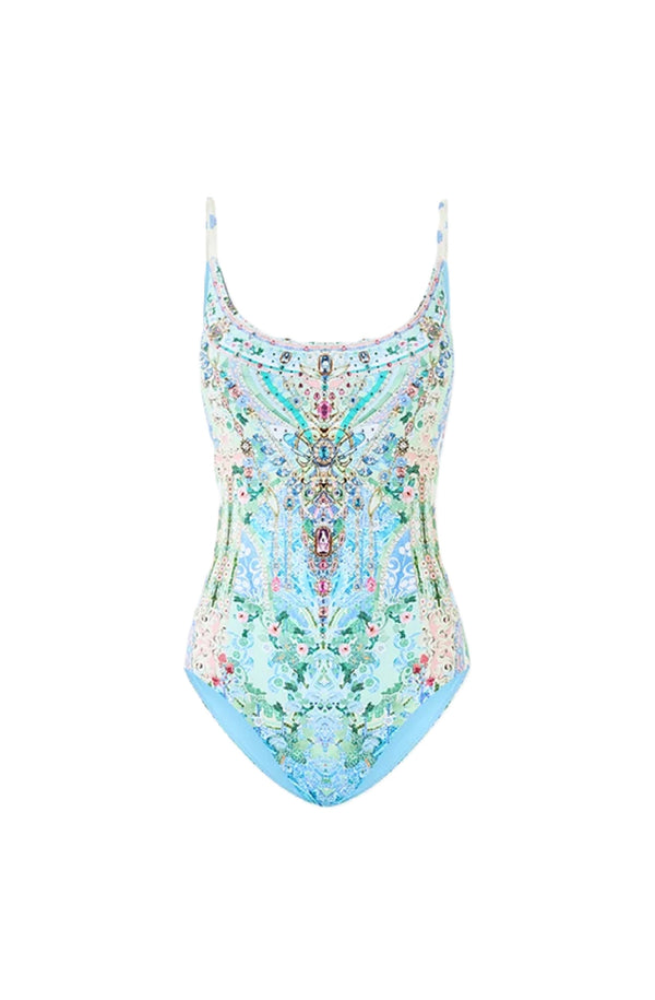 CAMILLA Women Scoop Neck One Piece With Scoop Back - Midsummer Mosaics
