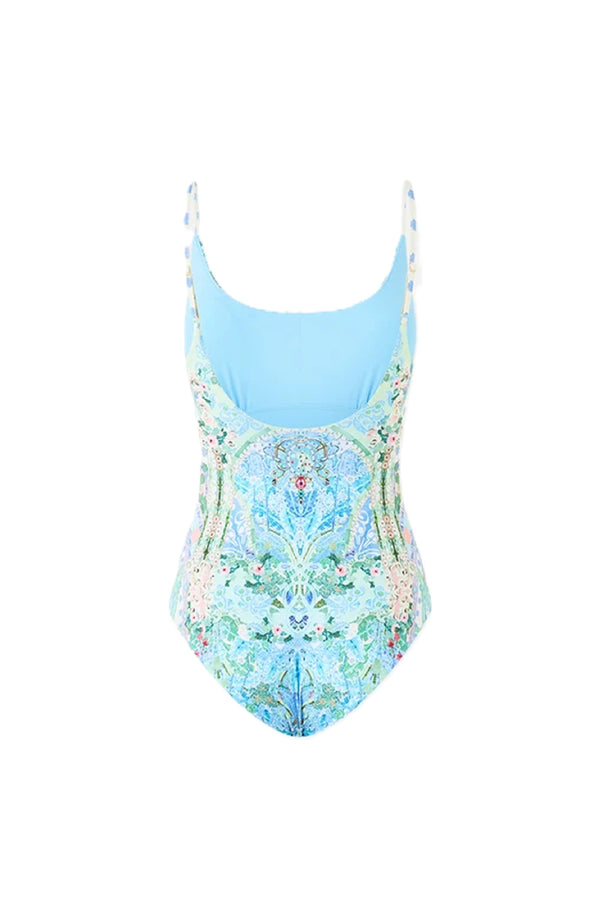 CAMILLA Women Scoop Neck One Piece With Scoop Back - Midsummer Mosaics