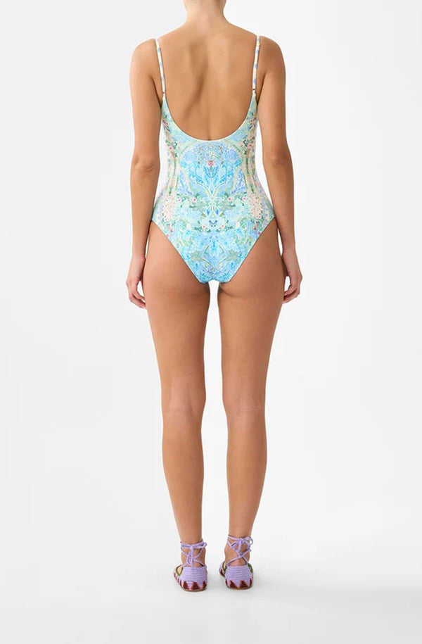 CAMILLA Women Scoop Neck One Piece With Scoop Back - Midsummer Mosaics