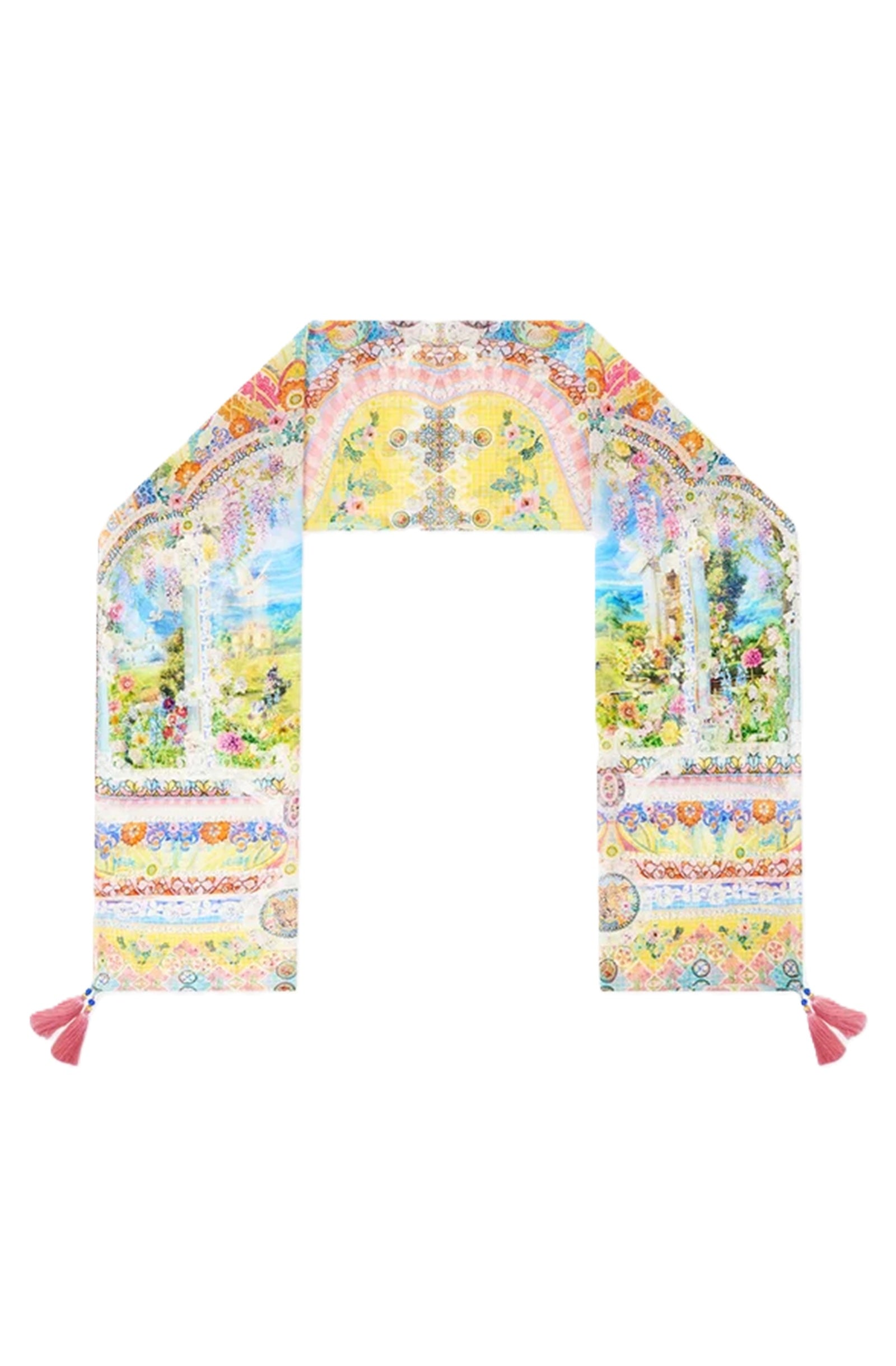 CAMILLA Women Long Silk Crinkle Chiffon Scarf - Navàs Nouveau