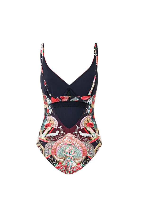 CAMILLA Women V Neck Underwire One Piece With Back Closure - Daughters Of Duende