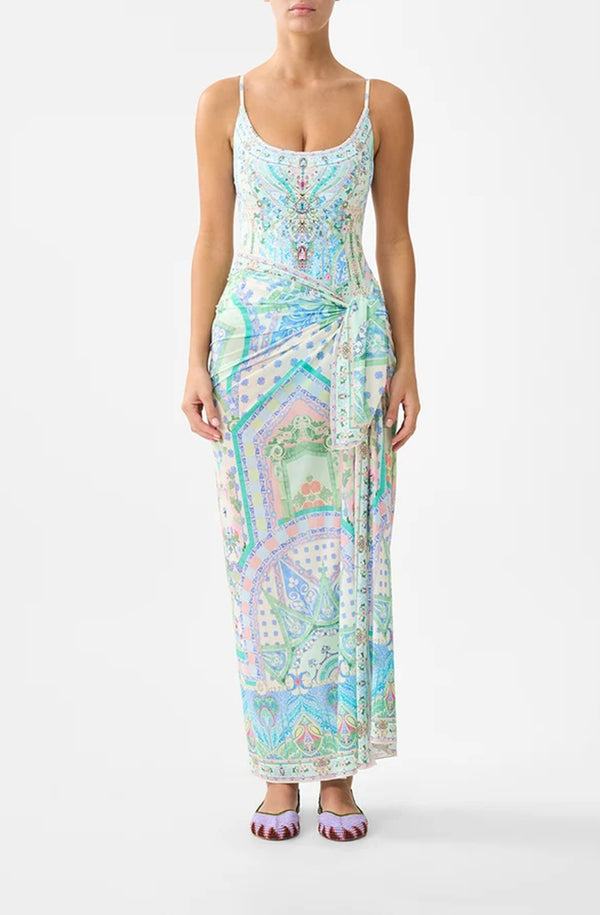 CAMILLA Women Multi Wear Long Sarong - Midsummer Mosaics