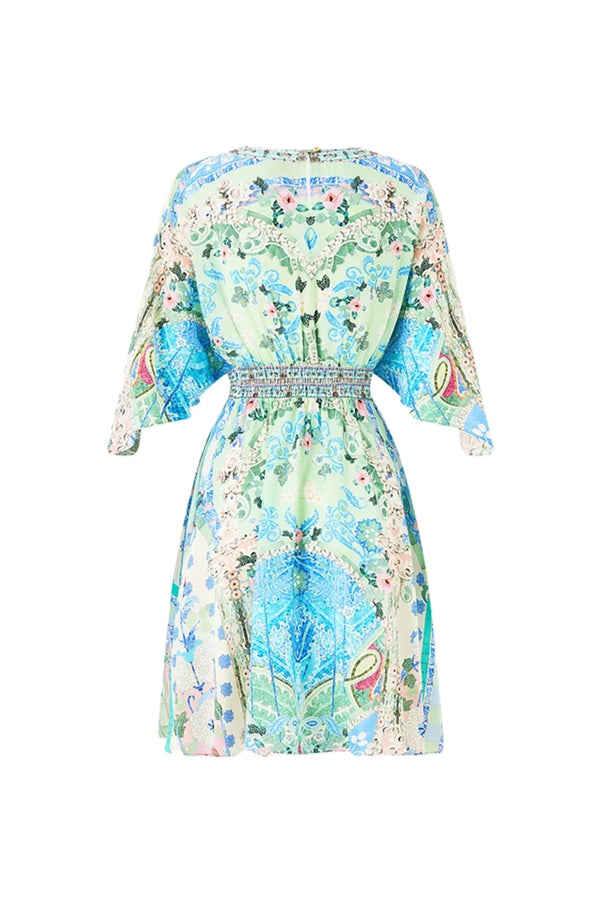 CAMILLA Women Short Waisted Dress - Midsummer Mosaics