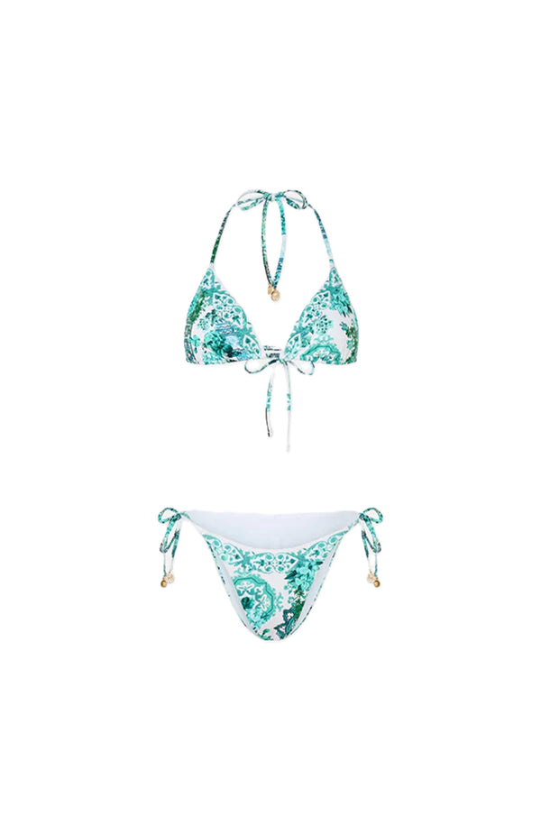 CAMILLA Women Cheeky Slide Tri Bikini Set With Charms - Balearic Bebé
