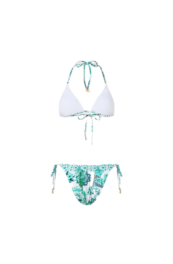 CAMILLA Women Cheeky Slide Tri Bikini Set With Charms - Balearic Bebé