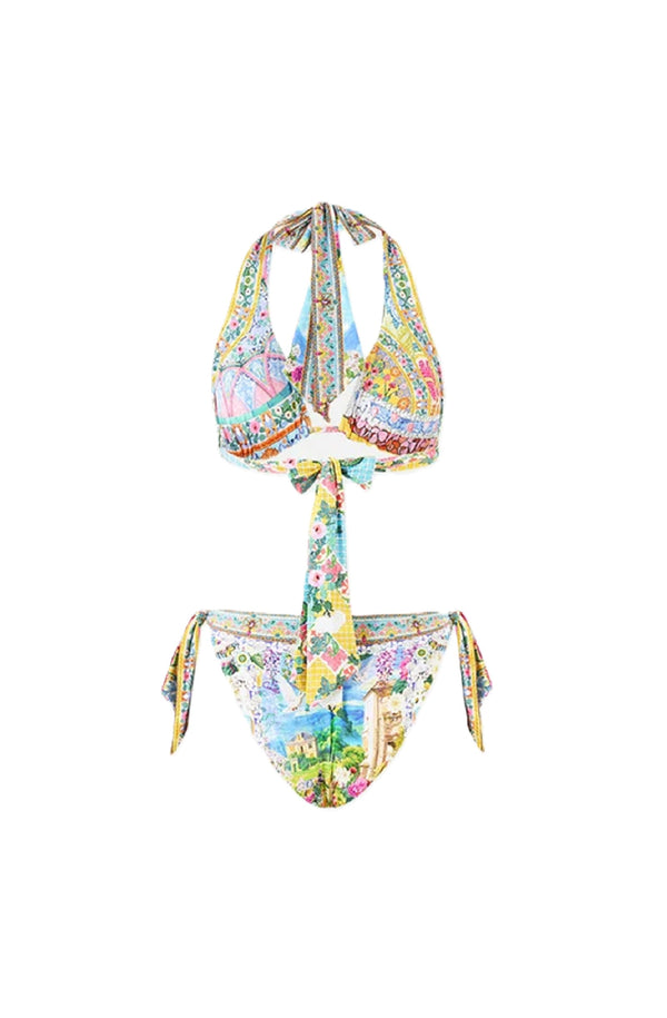 CAMILLA Women Reversible Soft Thick Tie Tri Bikini Set