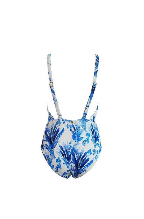 FERIADO NACIONAL Women Floral printed Crossed front Swimsuit
