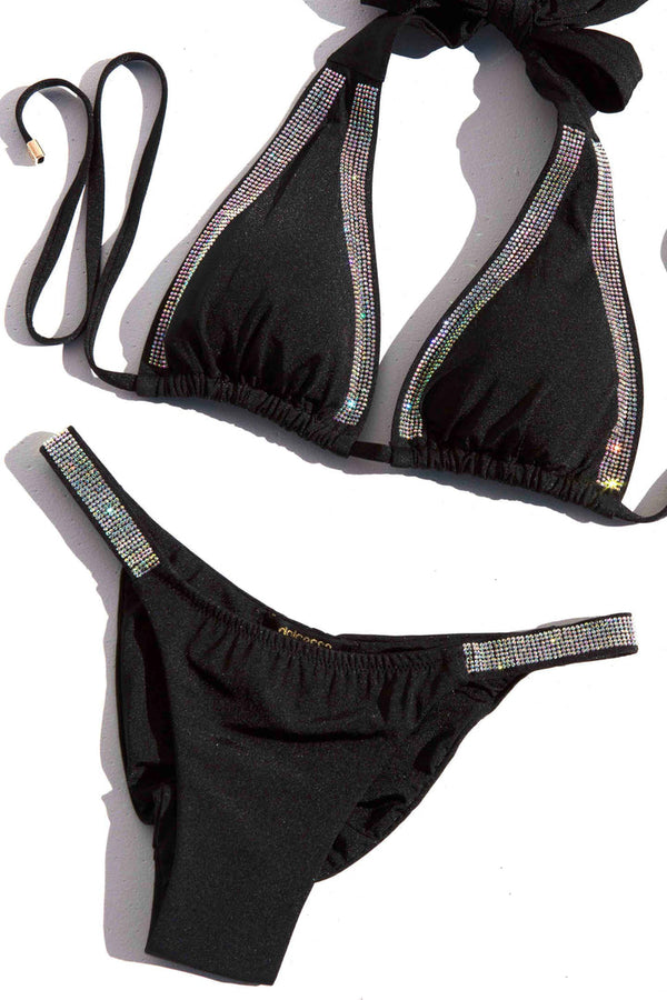 DOLCESSA Onyx Sparkle Trim Bikini