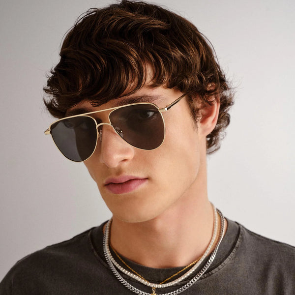 LE SPECS Unisex The Duke Gold Aviator Sunglasses