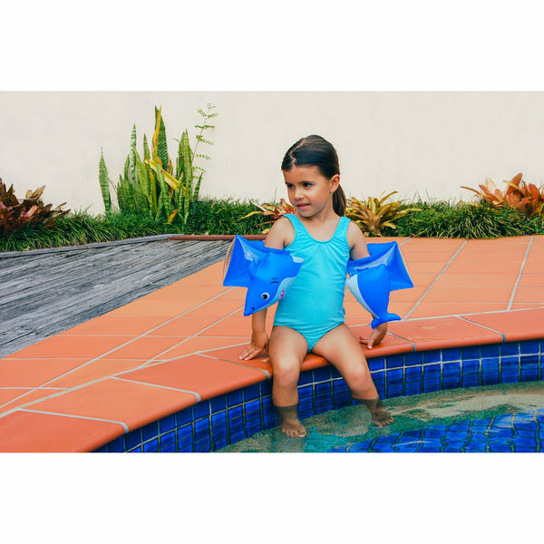 COOL2C Kids Inflatable Arm Bands Finn the Sharks Blue