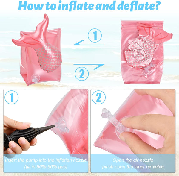 COOL2C Girls Inflatable Arm Bands Pearl the Mermaid Pink