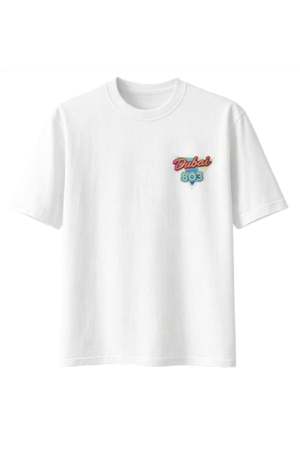 DUBAI BEACH BOYS Men Oversized Cotton T-Shirt Dubai 80's Porsche Design
