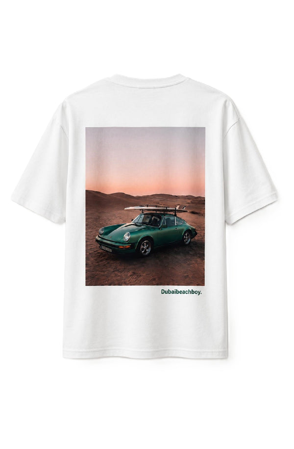 DUBAI BEACH BOYS Men Oversized Cotton T-Shirt Dubai 80's Porsche Design
