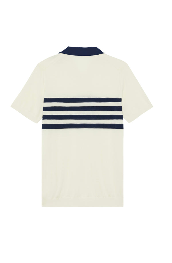 VILEBREQUIN Men Organic Cotton Polo Stripe Bicolor