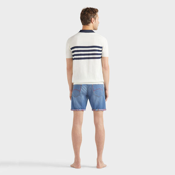 VILEBREQUIN Men Organic Cotton Polo Stripe Bicolor