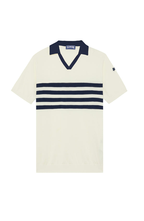 VILEBREQUIN Men Organic Cotton Polo Stripe Bicolor