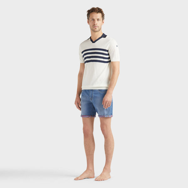 VILEBREQUIN Men Organic Cotton Polo Stripe Bicolor