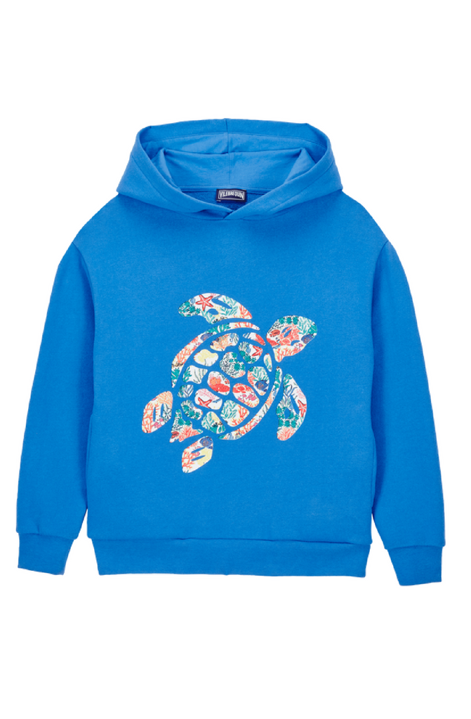 VILEBREQUIN Boys Hoodie Sweatshirt Turtle printed Fonds Marins Multicolor