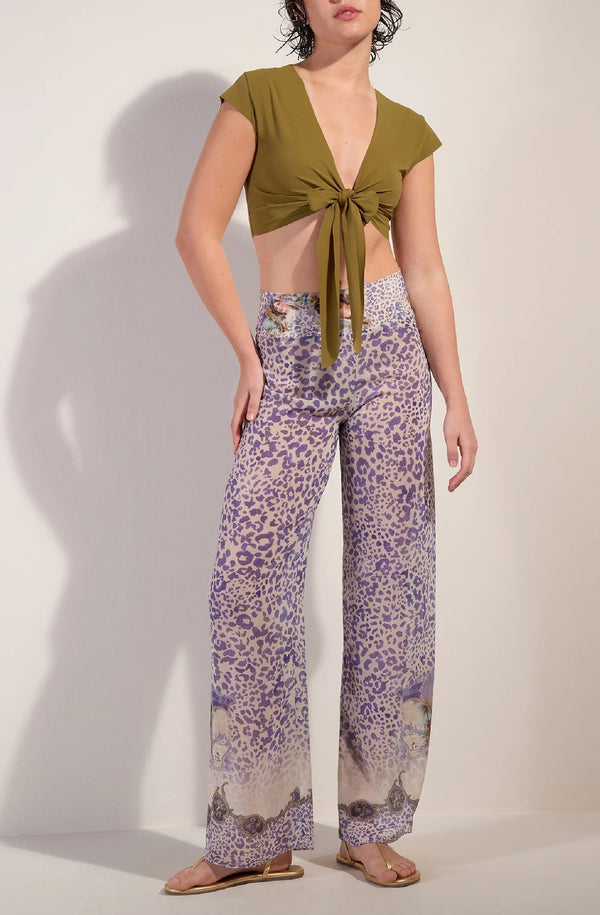 PAIN de SUCRE Women Assia Wide Trousers in Printed Fixed Veil