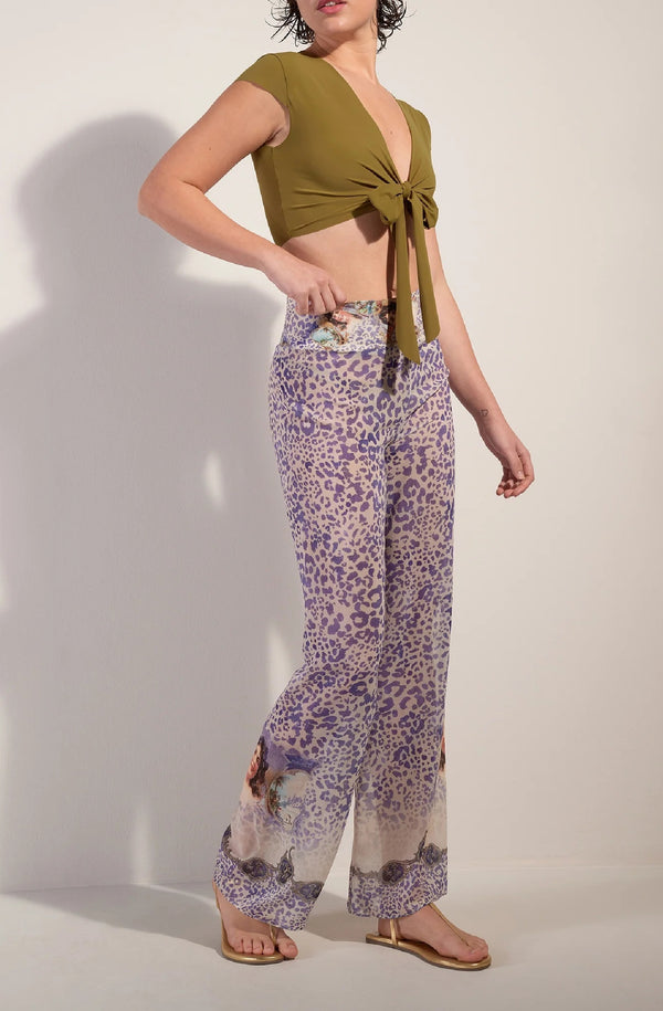 PAIN de SUCRE Women Assia Wide Trousers in Printed Fixed Veil