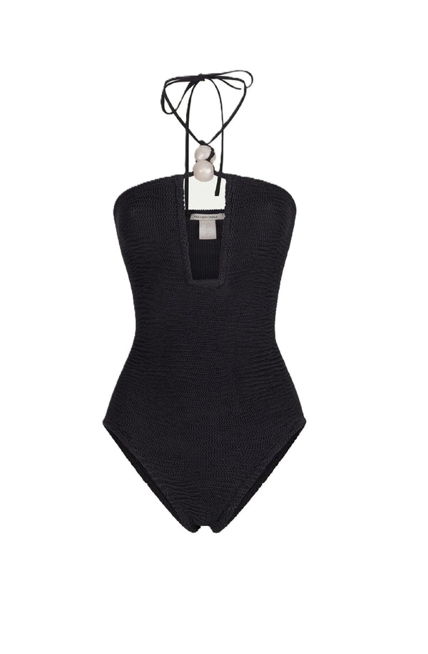 PARAMIDONNA Women Adriana Black U-Shape One-Piece Swimsuit