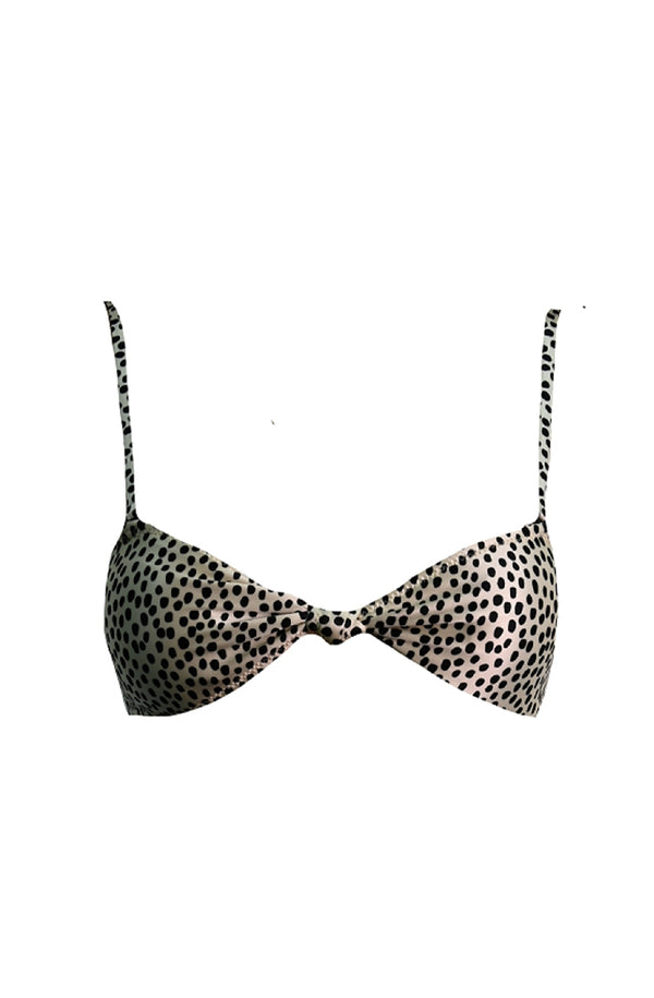 KENDALL AND KYLIE Women Animal Dot Print Bikini Top