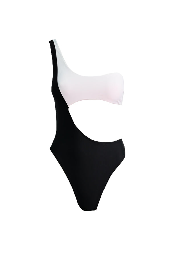 KENDALL & KYLIE Women Assymetrical Bandeau Cutout One Piece